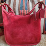 Coach Vintage Janice In Berkeley Suede Red🌺🩷