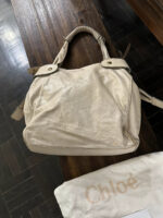 Chloe Large Bay Leather Tote Bag In Cream🤍🗻 - Image 5