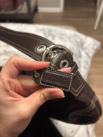 Coach F10192 Medium Vintage Soho Top Flap Y2K Black Leather Shoulder Bag🤎🌆 - Image 3