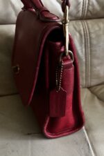 Vintage Coach Purse 9870 Red Leather Court Top Handle Bag Crossbody 🍒❤️‍🔥 - Image 5