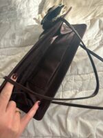 Moschino Vintage Brown Leather Striped Bag Floral Detail🤍🗻 - Image 4