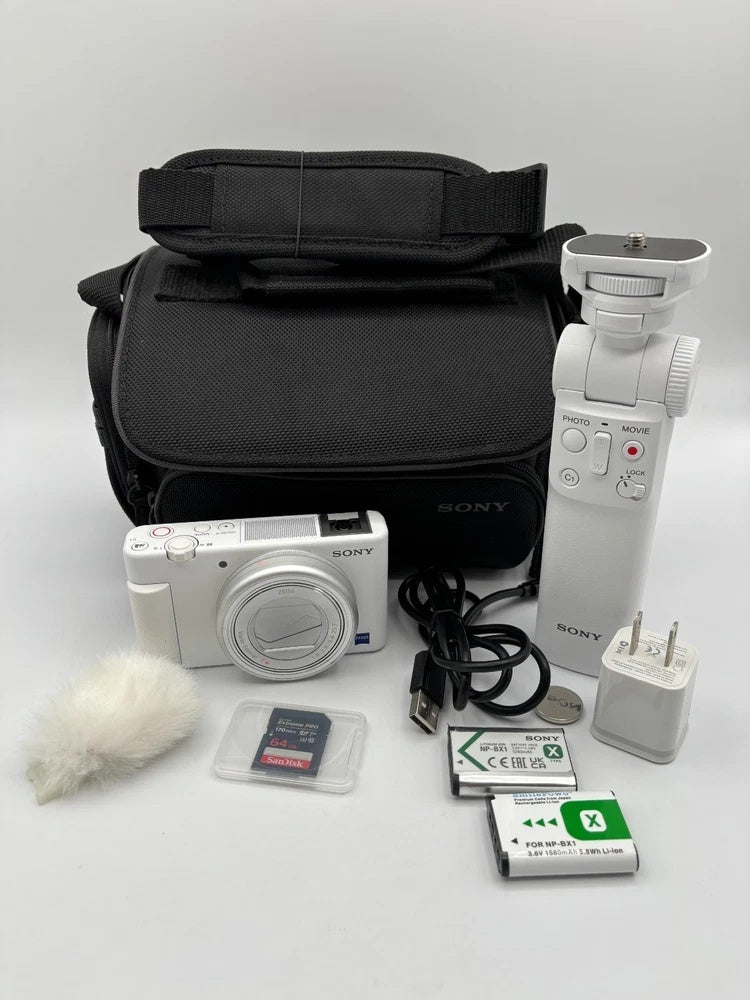 🎥 ULTIMATE VLOG SET // White Sony ZV-1 + Wireless Grip [Boxed & MINT] 💎 - Image 1