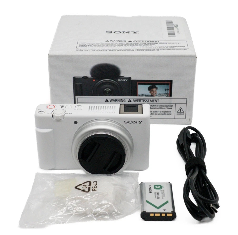 🎥 Sony ZV-1F White // [OPEN BOX] 4K Vlogging King ✨ Like New Full Set - Image 1